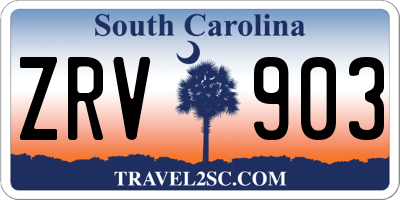 SC license plate ZRV903