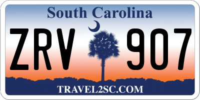 SC license plate ZRV907