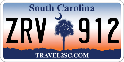 SC license plate ZRV912