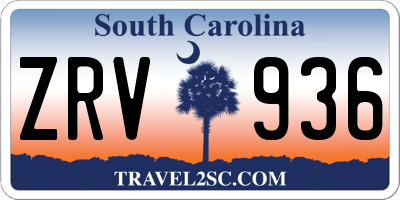 SC license plate ZRV936