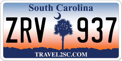 SC license plate ZRV937