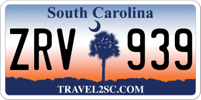 SC license plate ZRV939