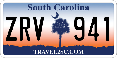 SC license plate ZRV941