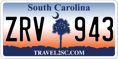 SC license plate ZRV943