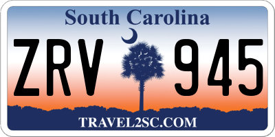 SC license plate ZRV945