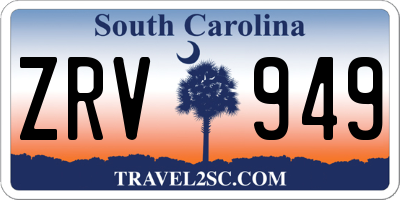 SC license plate ZRV949