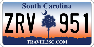 SC license plate ZRV951