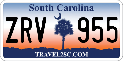 SC license plate ZRV955