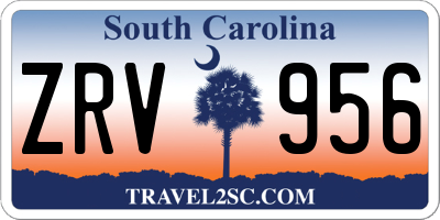 SC license plate ZRV956