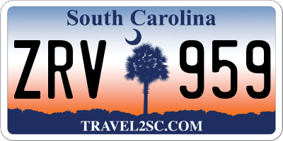 SC license plate ZRV959