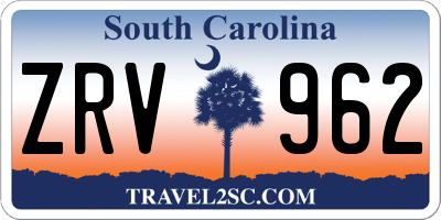 SC license plate ZRV962
