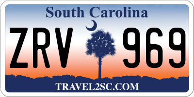 SC license plate ZRV969