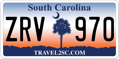 SC license plate ZRV970