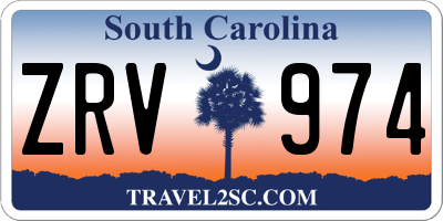 SC license plate ZRV974