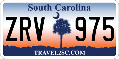 SC license plate ZRV975