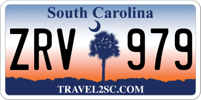 SC license plate ZRV979