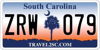 SC license plate ZRW079
