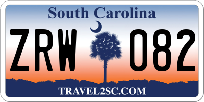SC license plate ZRW082