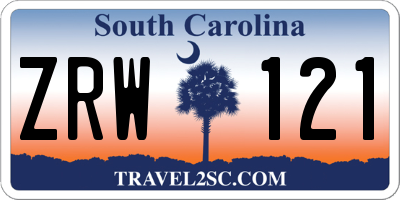 SC license plate ZRW121