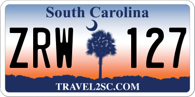 SC license plate ZRW127