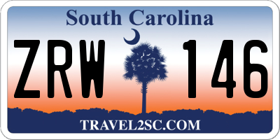 SC license plate ZRW146