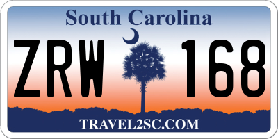 SC license plate ZRW168