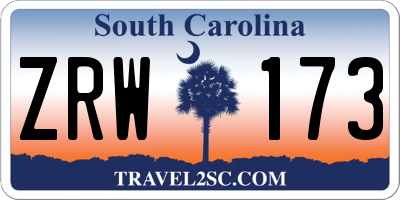 SC license plate ZRW173