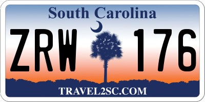 SC license plate ZRW176