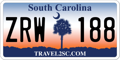 SC license plate ZRW188