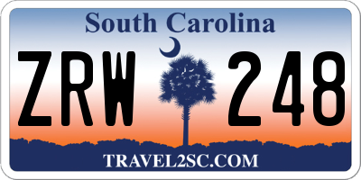 SC license plate ZRW248