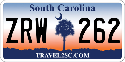 SC license plate ZRW262