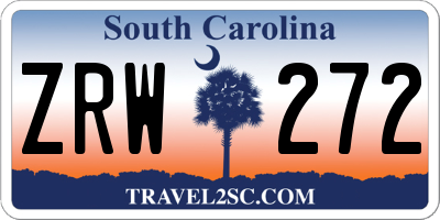SC license plate ZRW272
