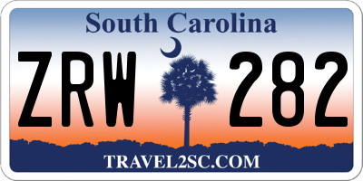 SC license plate ZRW282