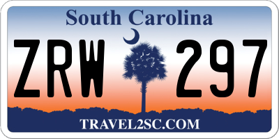 SC license plate ZRW297