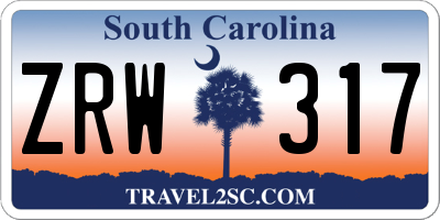 SC license plate ZRW317