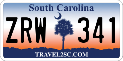 SC license plate ZRW341