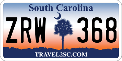 SC license plate ZRW368