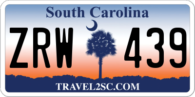 SC license plate ZRW439
