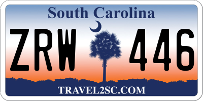 SC license plate ZRW446