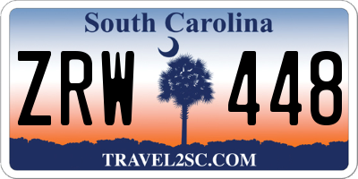 SC license plate ZRW448