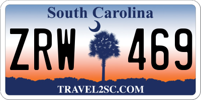 SC license plate ZRW469