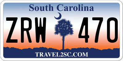 SC license plate ZRW470