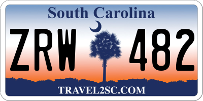 SC license plate ZRW482