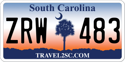 SC license plate ZRW483