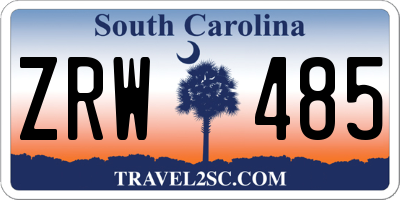 SC license plate ZRW485