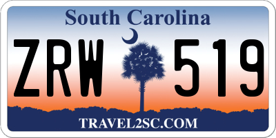 SC license plate ZRW519