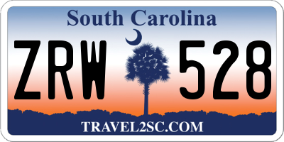 SC license plate ZRW528
