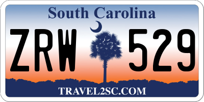 SC license plate ZRW529