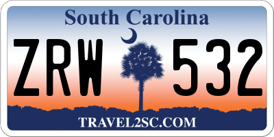 SC license plate ZRW532