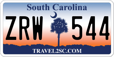 SC license plate ZRW544